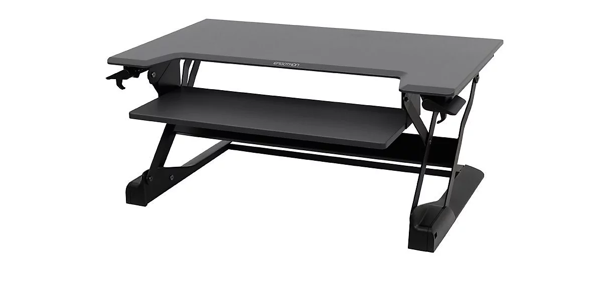Ergotron zit-sta-bureautafel WorkFit-TL, in hoogte verstelbaar, afmetingen B 950 x D 640 mm, zwart