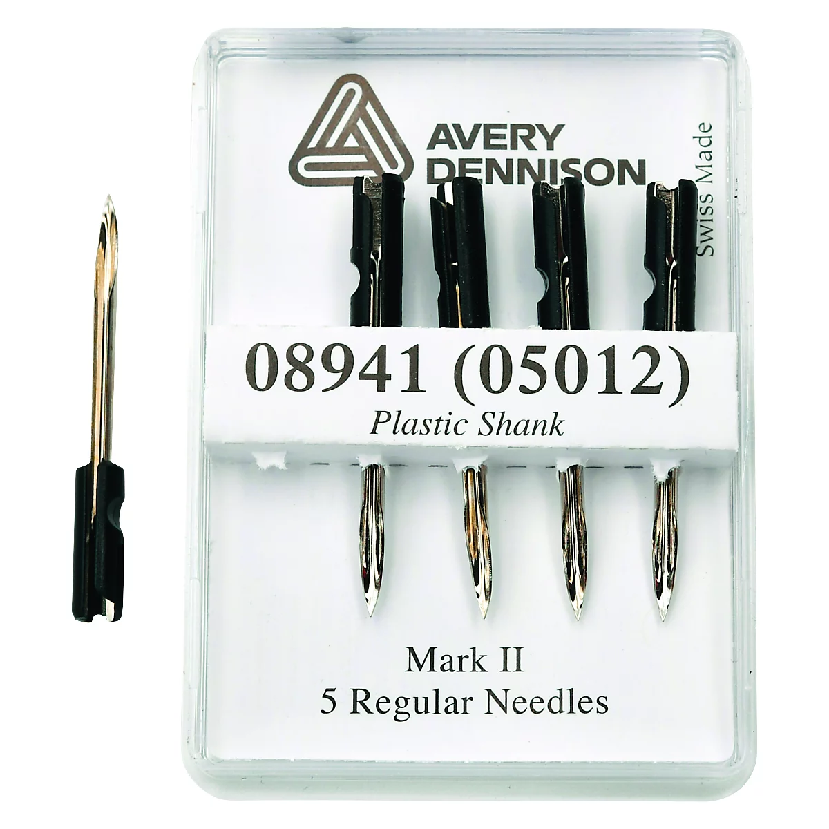 Nadeln in Plastikverpackung. Neben einer einzelnen Nadel liegt eine Packung mit weiteren Nadeln.