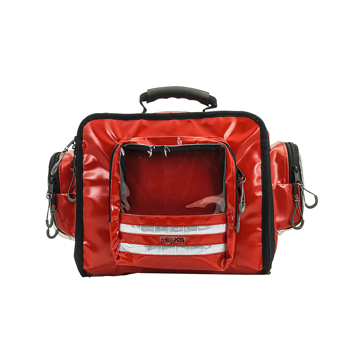 Erste-Hilfe-& Defibrillator-Wandtasche, für HeartSine Defibrillatoren & Erste-Hilfe-Materialien, leer, 8 Staufächer, B 400 x T 250 x H 350 mm, rot