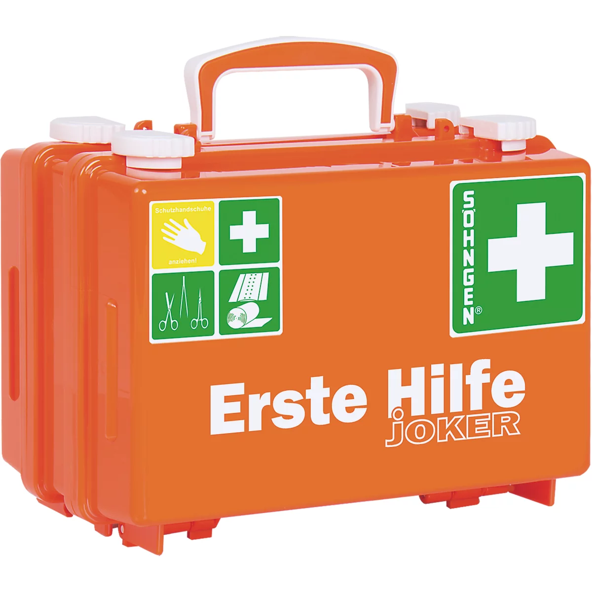 Erste-Hilfe-Koffer Quick-CD Joker, DIN 13157, 3 Ebenen, m. Drehverschlüssen, inkl. Wandhalterung