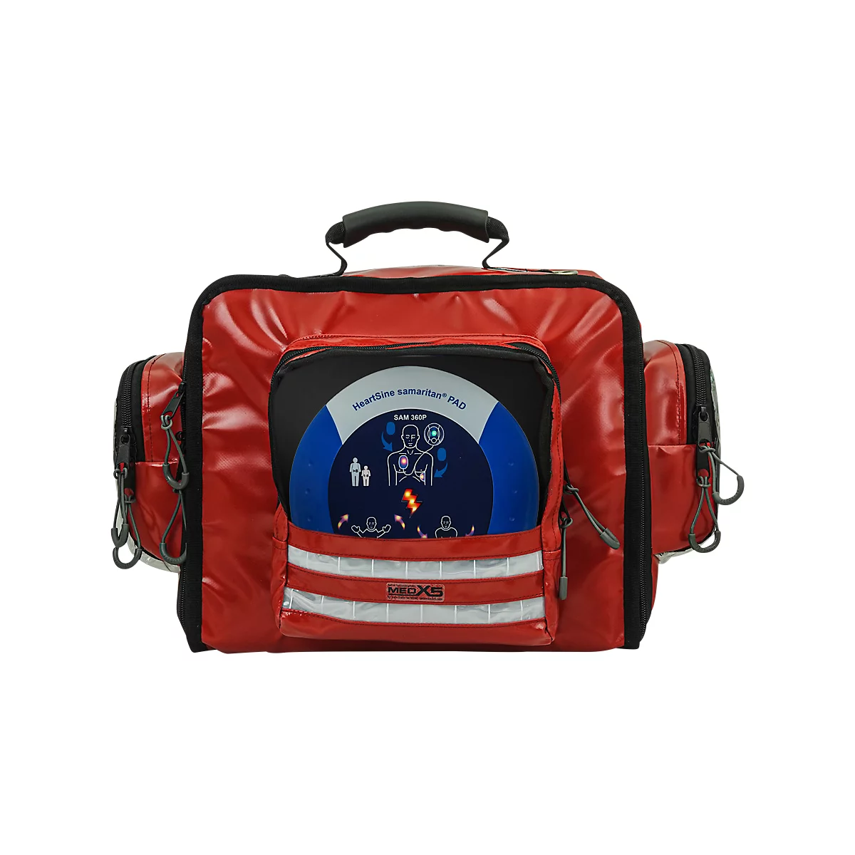 Erste-Hilfe-Wandtasche MedX5, mit Defibrillator SAM360P & Befüllung nach DIN 13157 