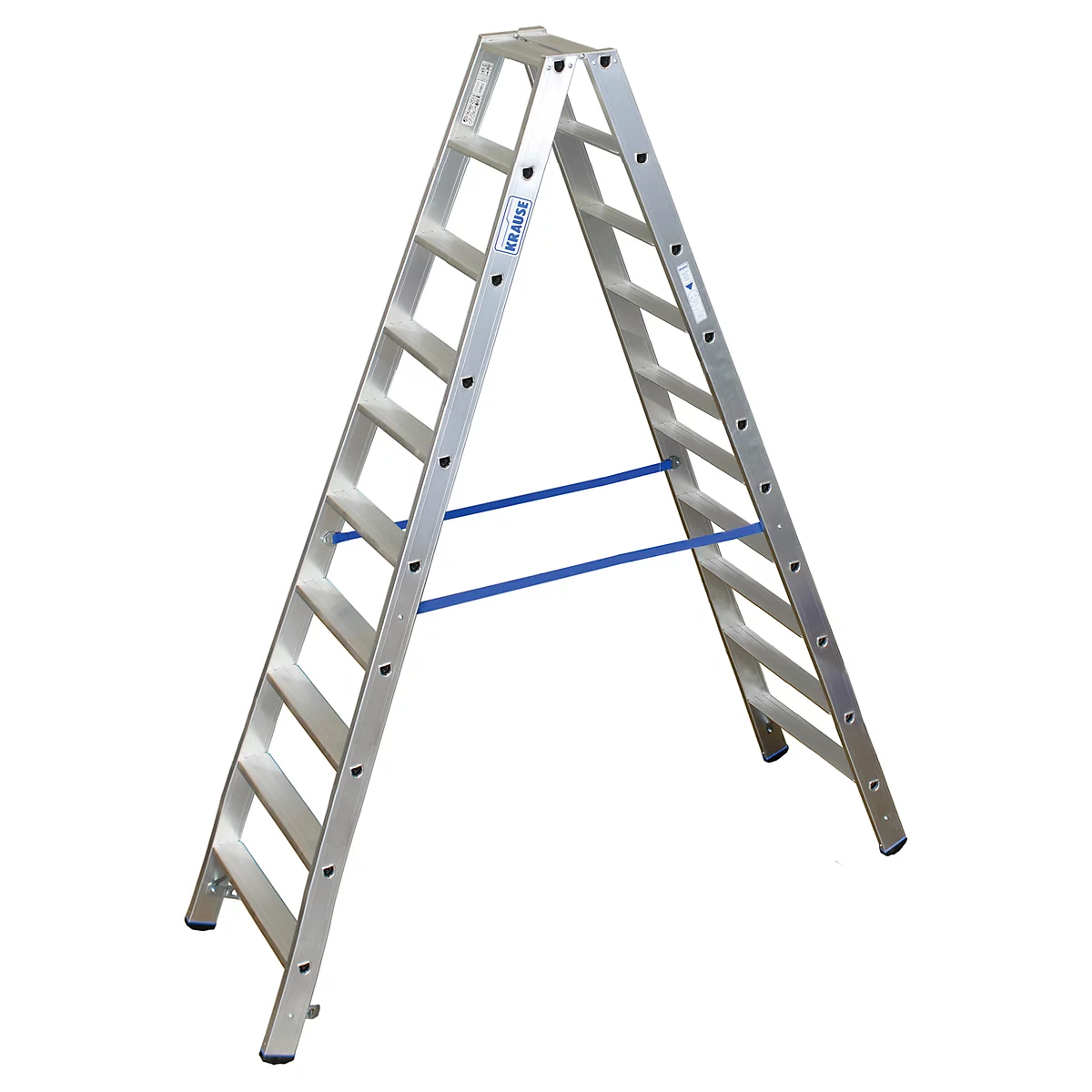 Escabeau double en alu, 2 x 10 marches
