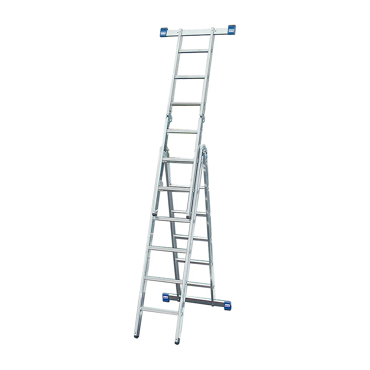 Escalera combinada articulada, 2 x 3 + 2 x 6 PELDAÑOS