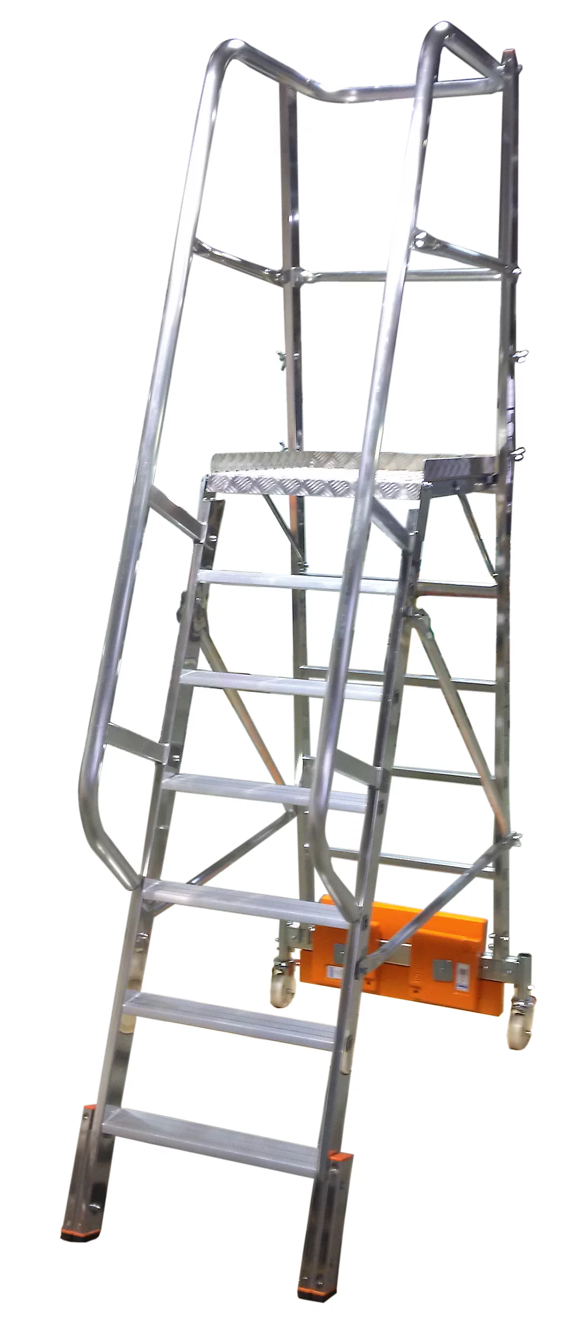 Escalera de plataforma, aluminio Vario, 7 escalones