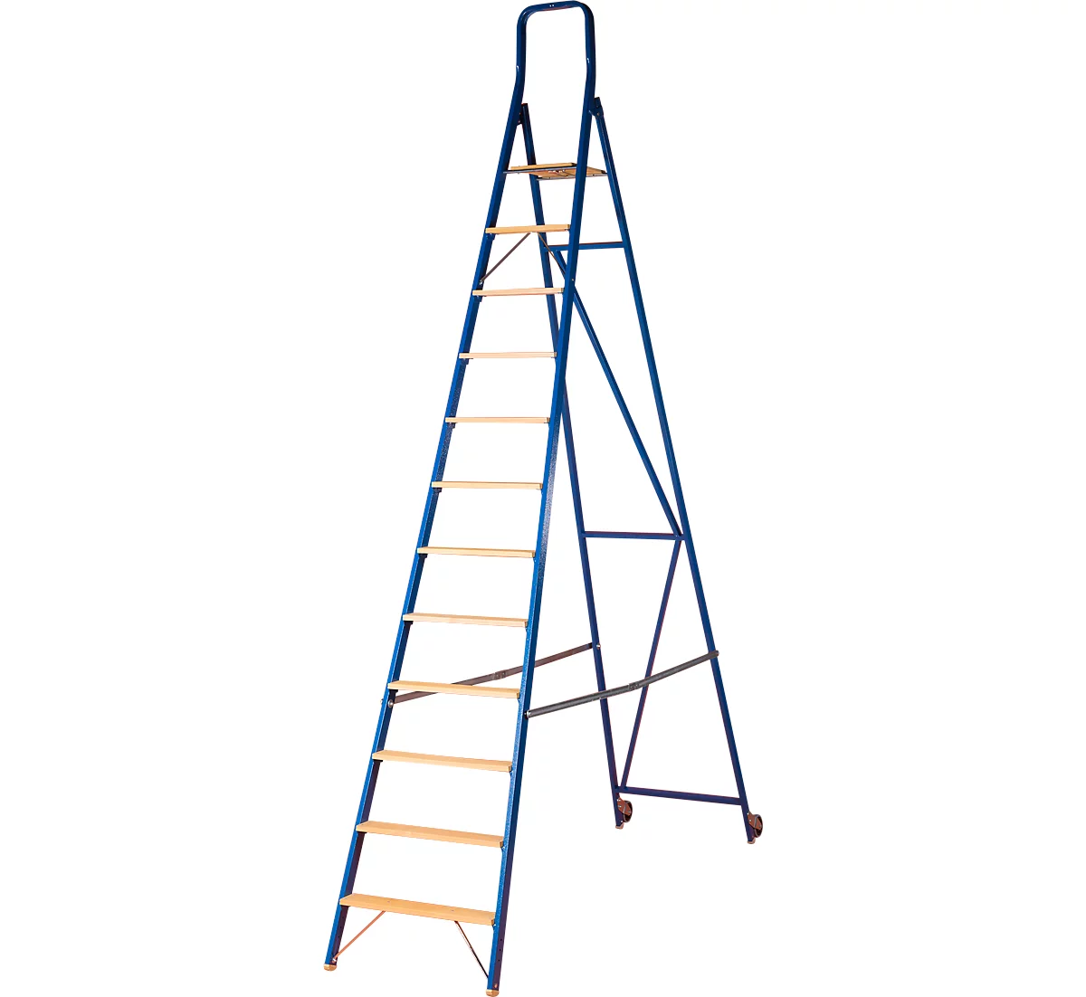 Escalera de tijera Multicolor, acceso por un lado, 12 escalones