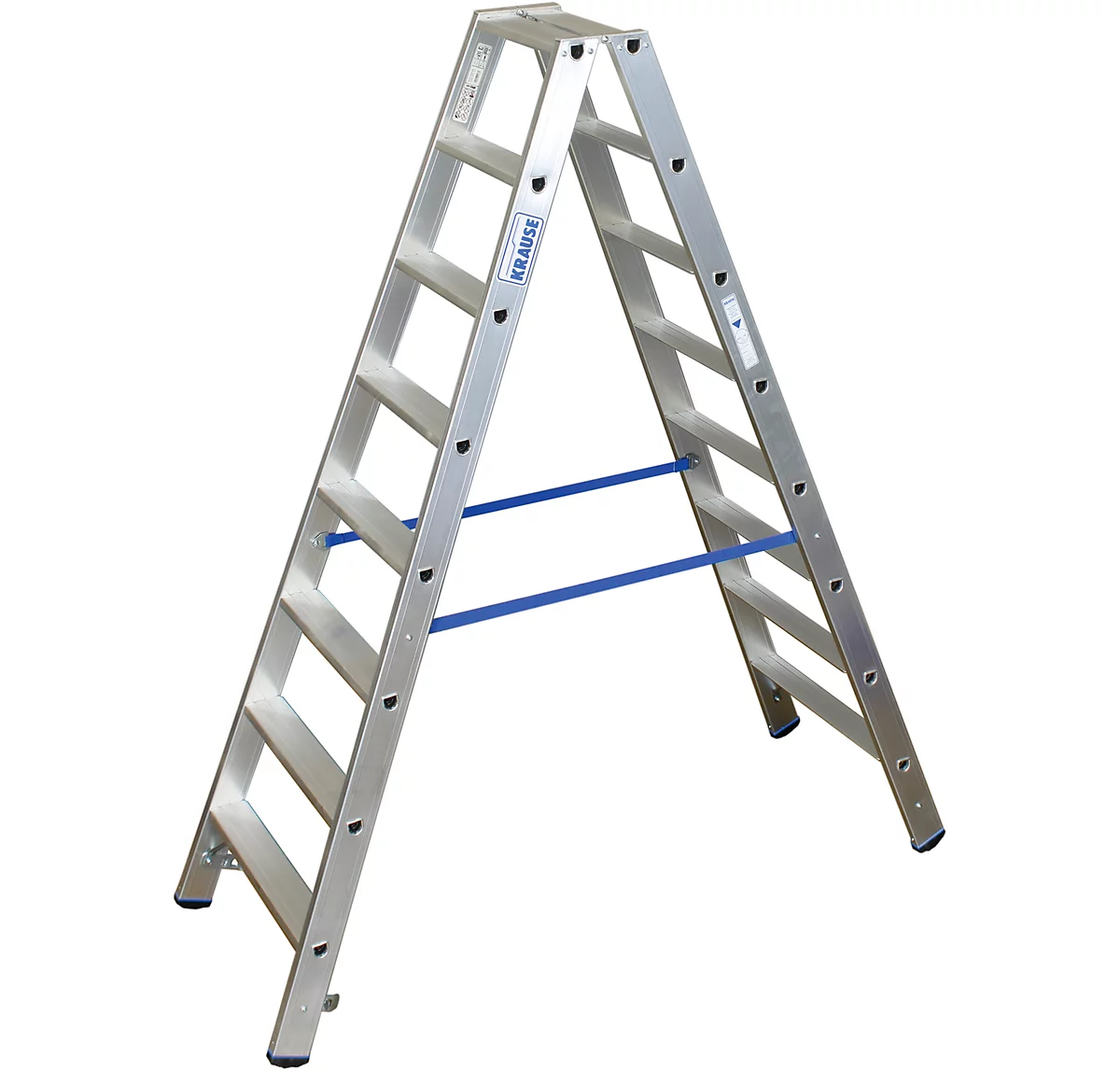 Escalera doble de aluminio, 2 x 8 escalones