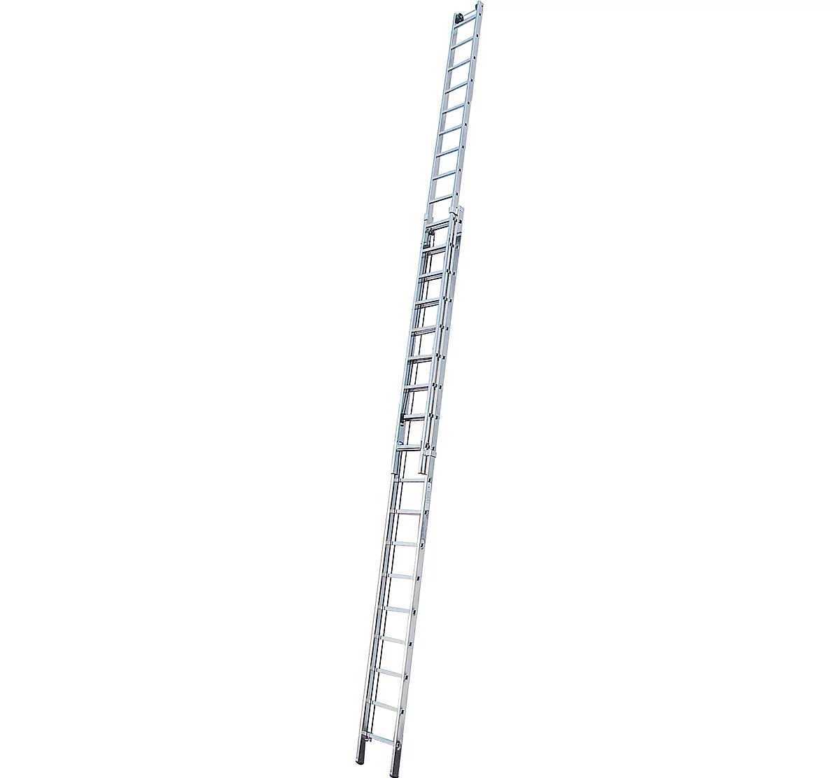 Escalera extensible con cuerda de aluminio Stabilo, de 2 piezas, 2 x 18 peldaños