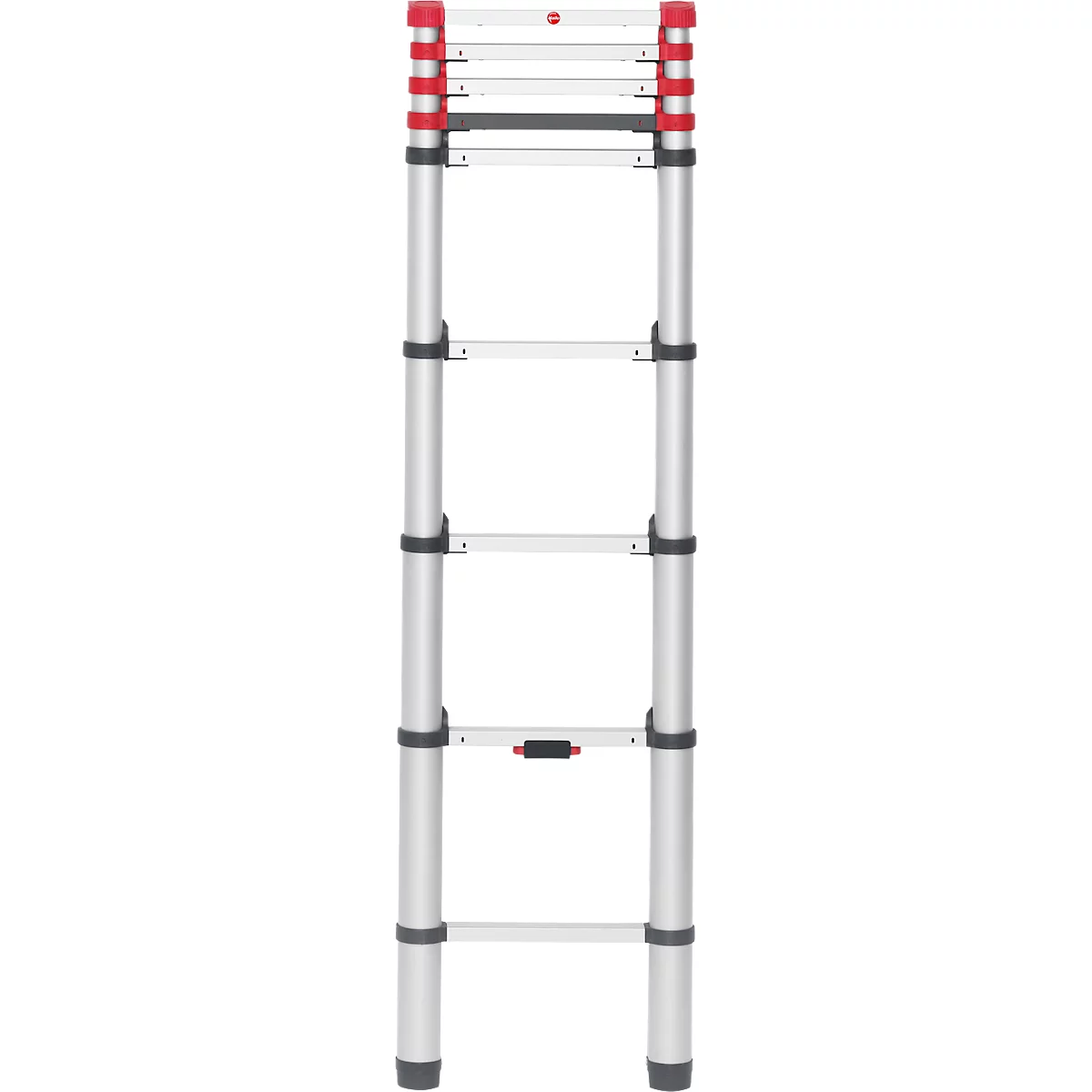 Escalera telescópica Hailo T80 FlexLine, EN 131-6, regulable en altura, desbloqueo con una mano, hasta 150 kg, 9 peldaños