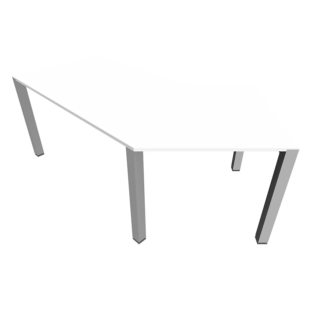 Escritorio 135° SOLUS PLAY, 4 patas, forma libre, extensión izquierda, An 2165 x P 800 x Al 720 - 820 mm,