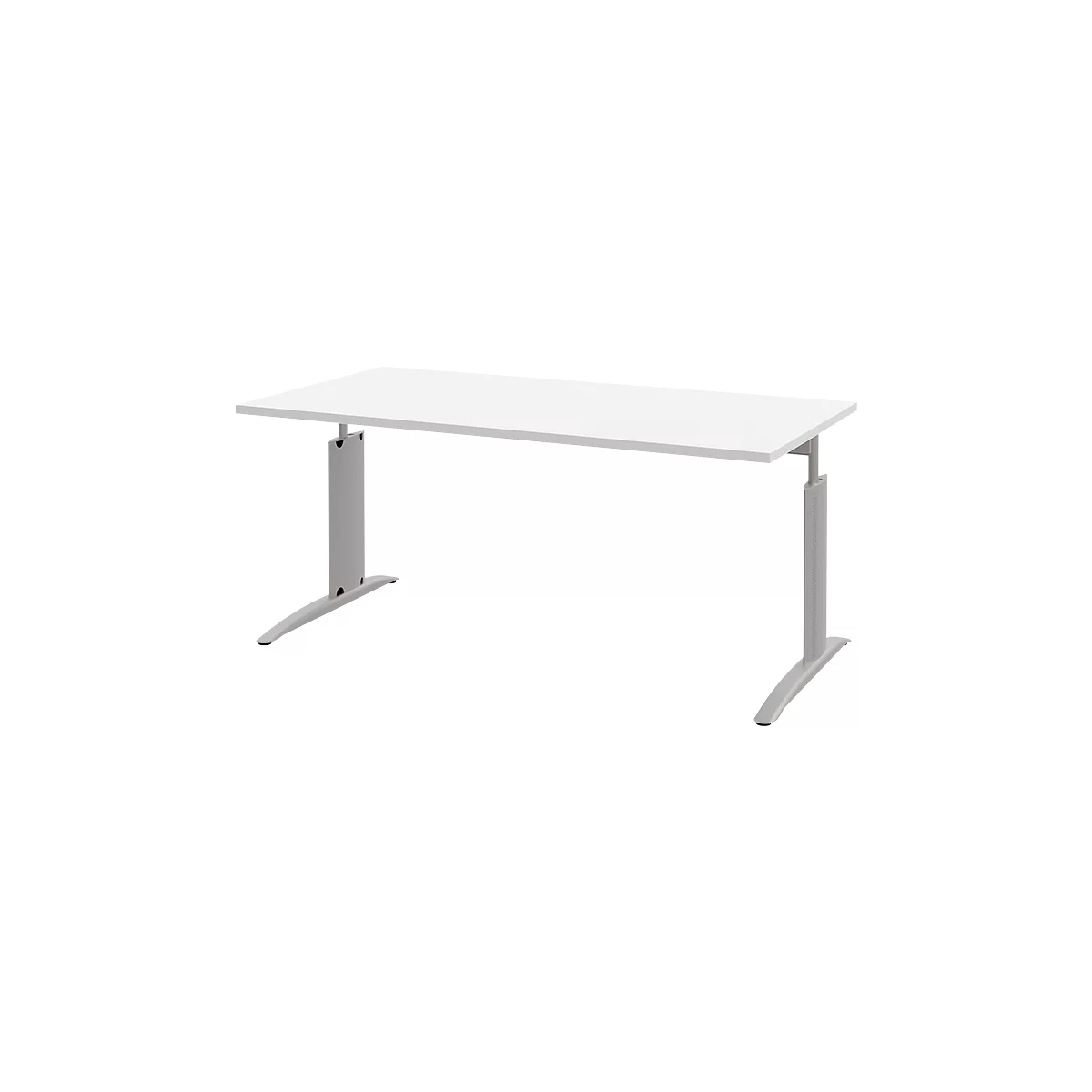 Escritorio BARI, rectangular, forma A, pata en C, An 1600 x P 800 mm, blanco