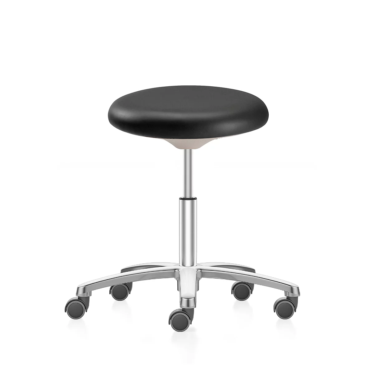 ESD-labostoel 9107E, kunstleer, zwart