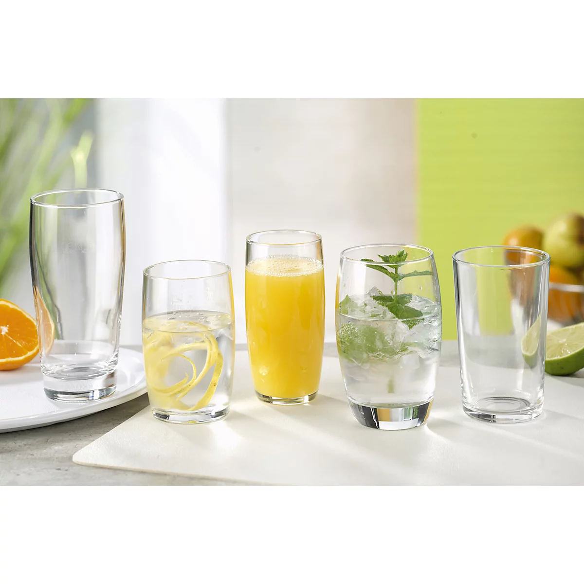 ESMEYER Cabernet Becher aus gehärtetem Glas, spülmaschinenfest, 6er Set, 150 g – elegant und robust