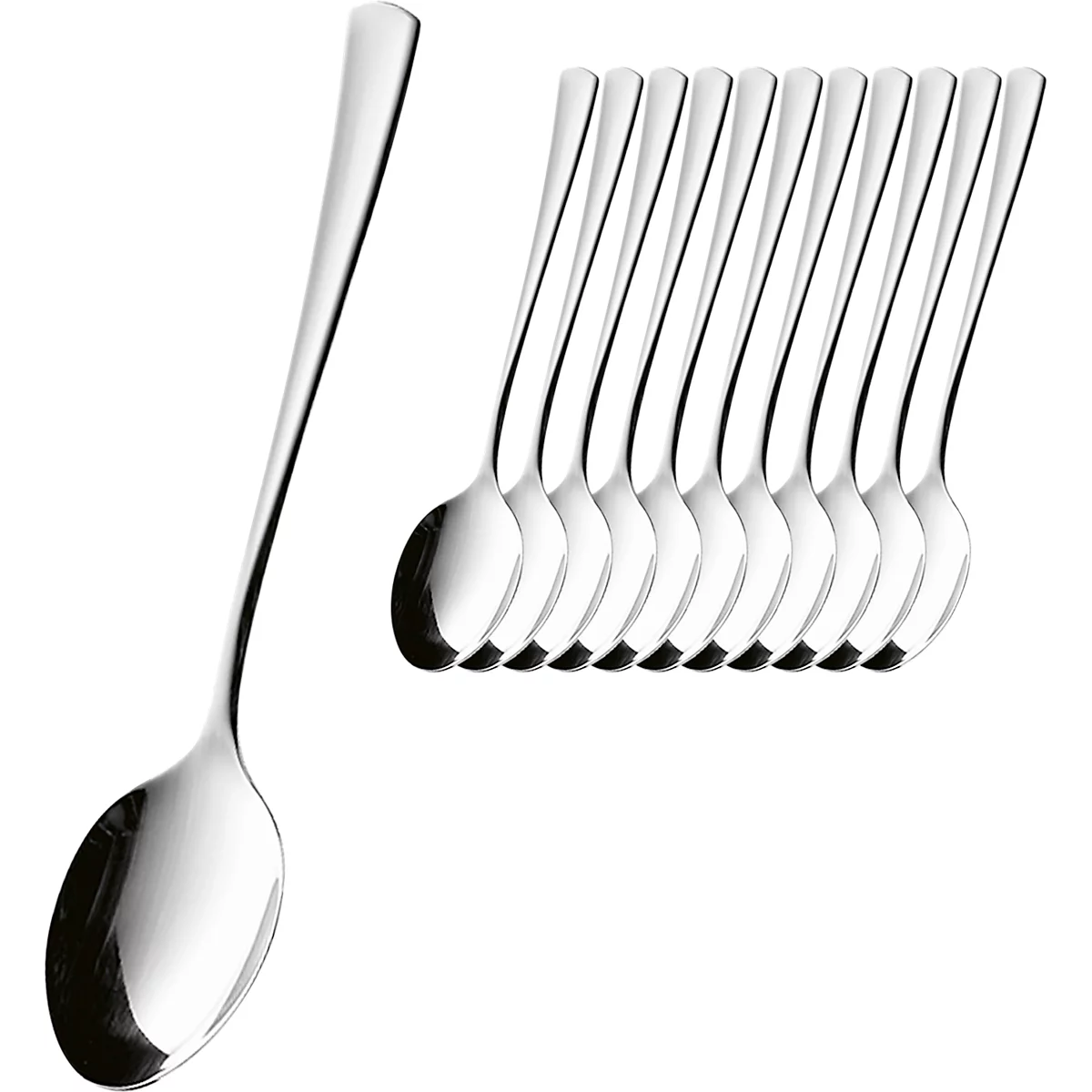 ESMEYER Cuillère à espresso/à moka STOCKHOLM en acier inoxydable 18/10, polie, env. 11,5 cm, 12 pièces