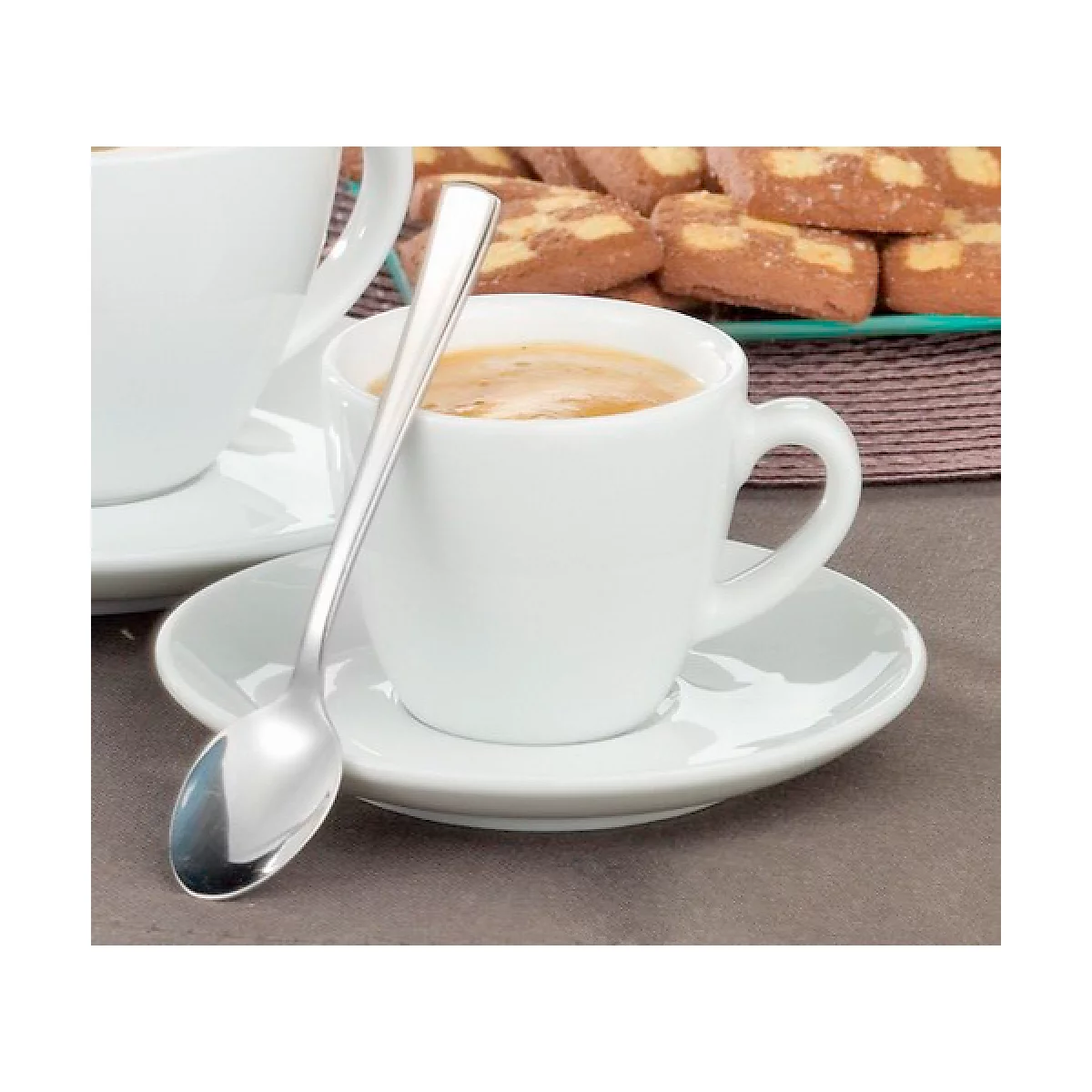 ESMEYER Cuillère à espresso/à moka STOCKHOLM en acier inoxydable 18/10, polie, env. 11,5 cm, 12 pièces