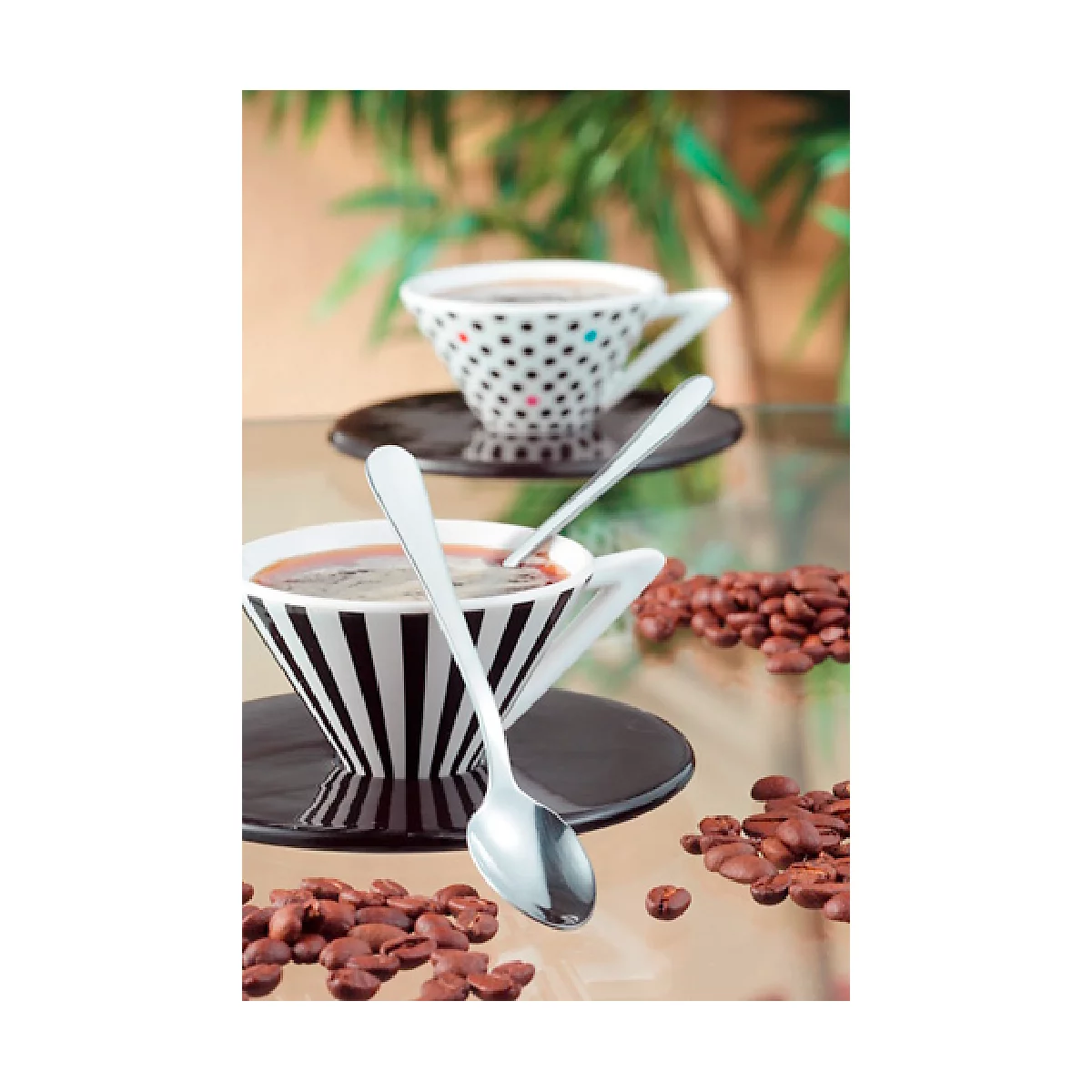 ESMEYER Cuillère à espresso SYLVIA en acier inoxydable 18/0, polie, env. 11,5 cm, 12 pièces en coffret économique