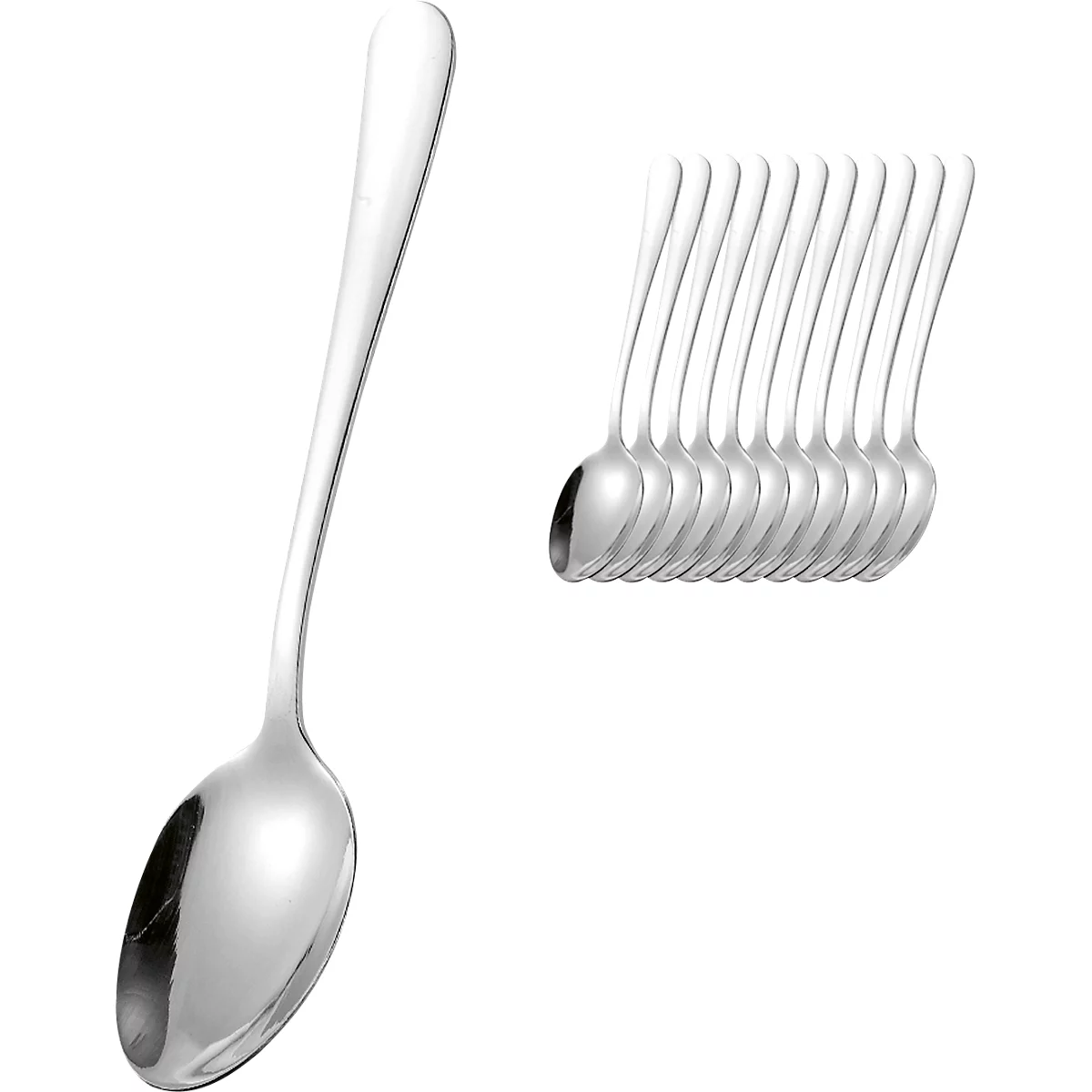 ESMEYER Cuillère à espresso SYLVIA en acier inoxydable 18/0, polie, env. 11,5 cm, 12 pièces en coffret économique