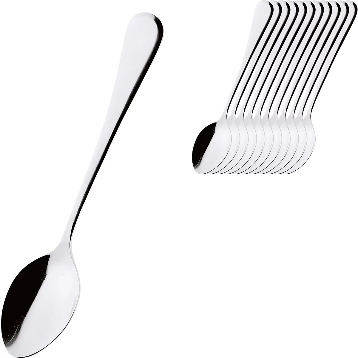 ESMEYER Kaffeelöffel CELINE, 12 Stück, Edelstahl 18/10 poliert, ca. 15,8 cm Länge, 2,5 mm Stärke