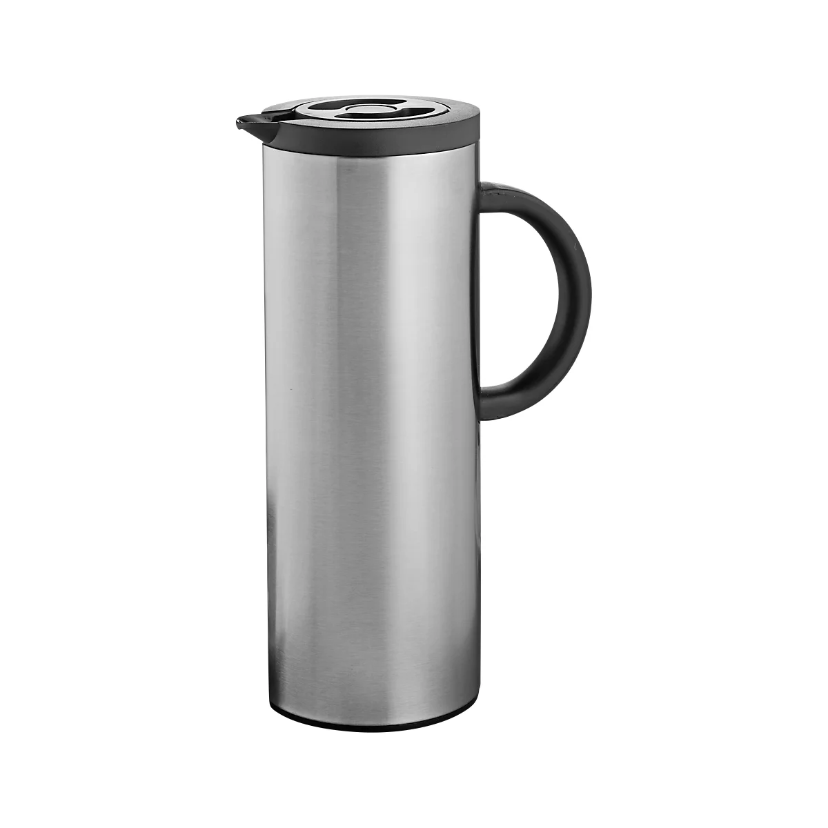 ESMEYER Kyoto Pot isolant 1 L, insert isolant en verre, manteau en acier inoxydable poli, fermeture à bouton-pression - Ø11×H30 cm