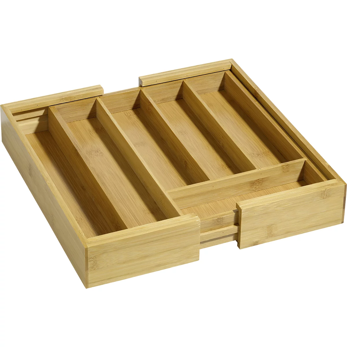 ESMEYER Simon range-couverts variable en bois de bambou, extensible de 285 à 400 mm, 5/7 compartiments, s'adapte à presque tous les tiroirs