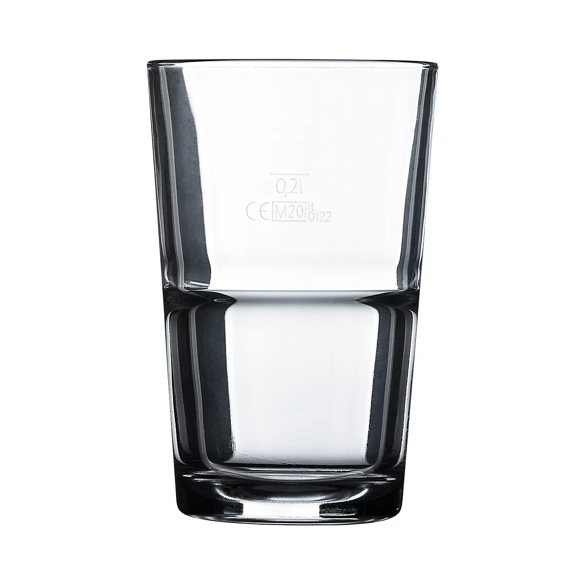 ESMEYER Stack up stapelbares Glas-Set, 6er Set, gehärtetes Glas, zeitloses Design – platzsparend, robust für jeden Einsatz