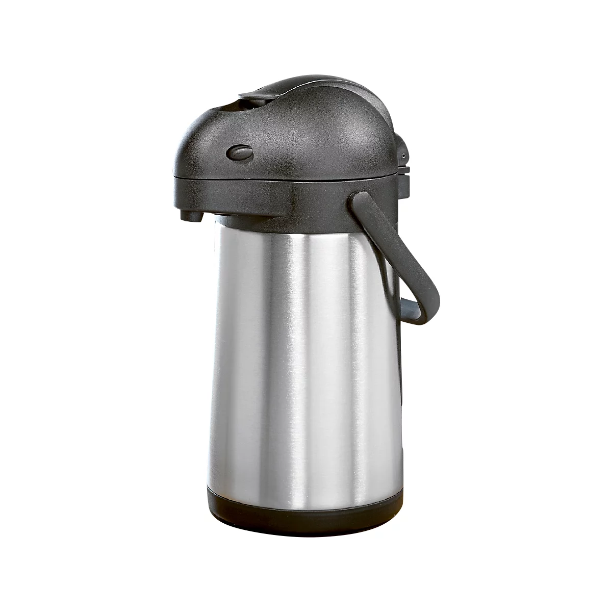ESMEYER Stream Verseuse à pompe 1,9 L, acier inoxydable à double paroi, système de pompe avec anneau en silicone, fonction de rotation à 360°, Ø150 × H330 mm