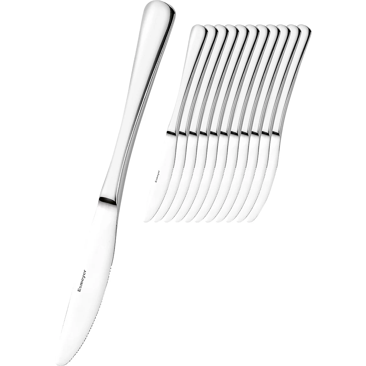 ESMEYER Sylvia Menümesser 12er-Set, Klingenstahl 13/0 poliert, 20,4 cm Länge – Gastronomie-Qualität