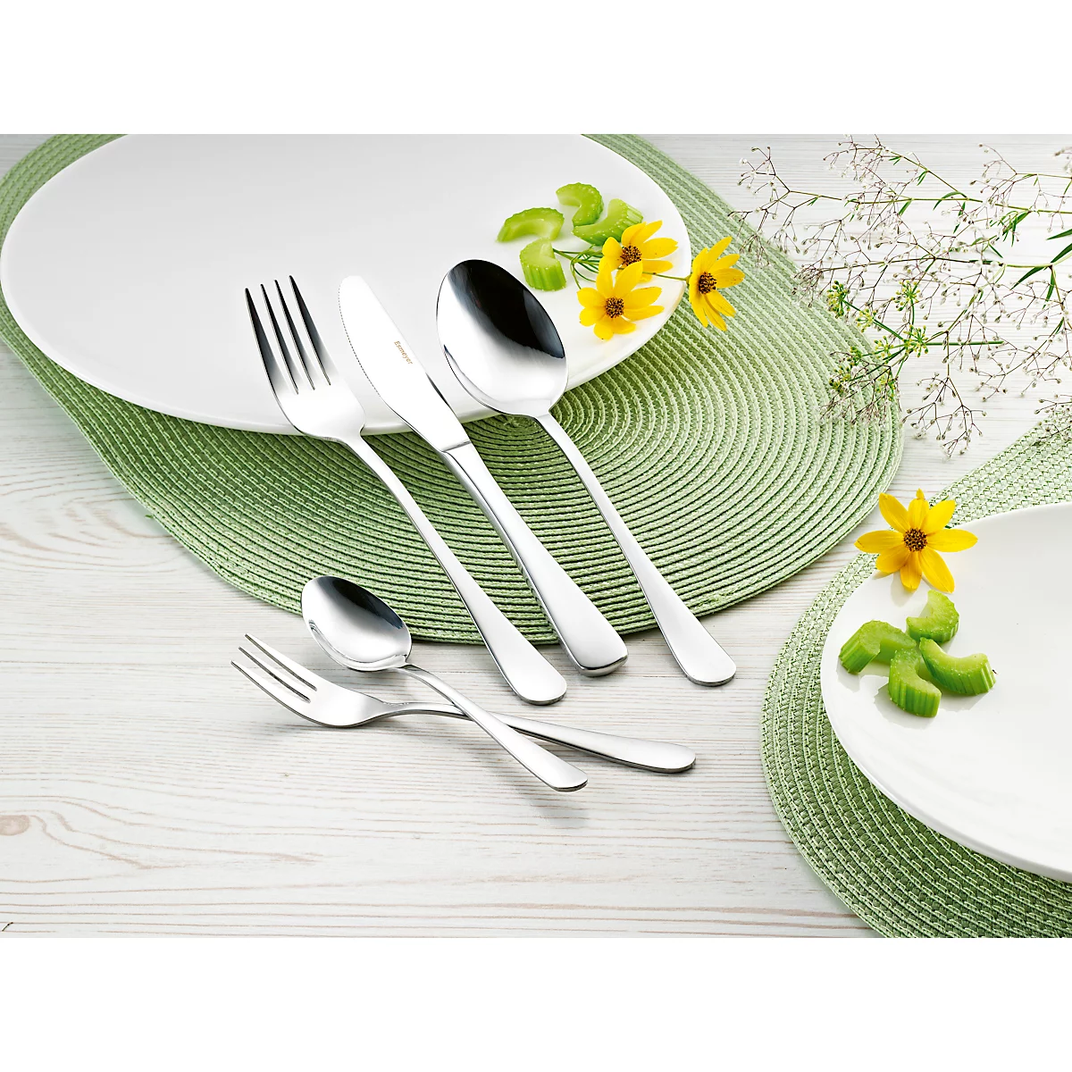 ESMEYER Sylvia Menümesser 12er-Set, Klingenstahl 13/0 poliert, 20,4 cm Länge – Gastronomie-Qualität