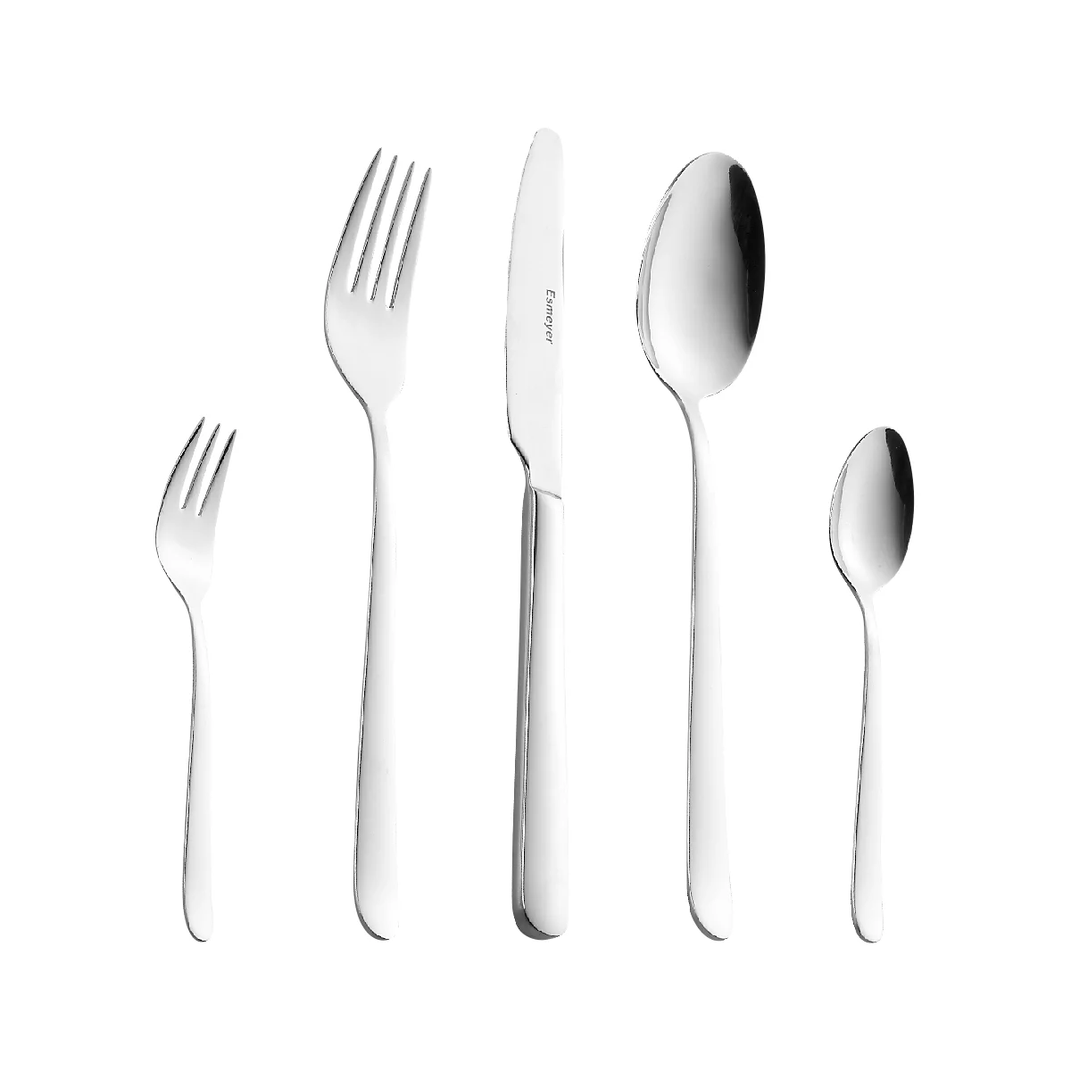 ESMEYER Tina 30-teiliges Besteckset für 6 Personen, Edelstahl 18/0, Klingenstahlmesser, 2,2/1,8 mm, spülmaschinenfest
