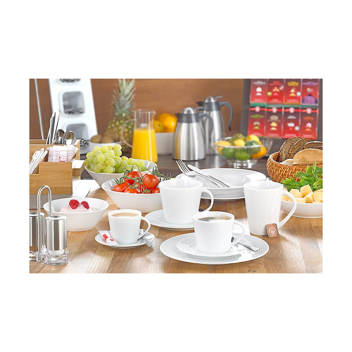 Espresso-Obertasse Caterado ISTA, rund, Volumen 100 ml, Ø 66 x H 57 mm, Porzellan, weiß, 6 Stück