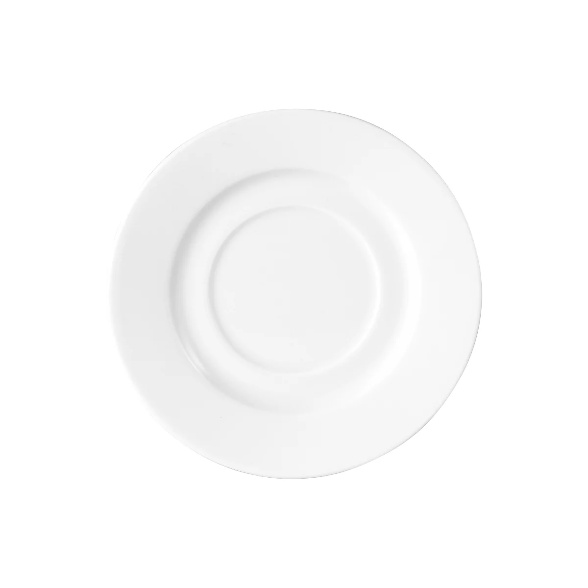 Espresso-Untertasse Caterado ISTA, rund, spülmaschinenfest, Ø 120 x H 12 mm, Porzellan, weiß, 6 Stück