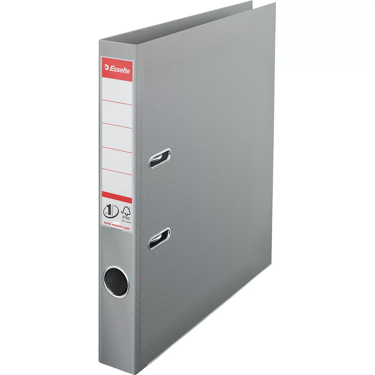 Esselte Ordner Power Nr. 1 - PP - A4 - rugbreedte 50 mm - verwisselbaar rugetiket - grijs
