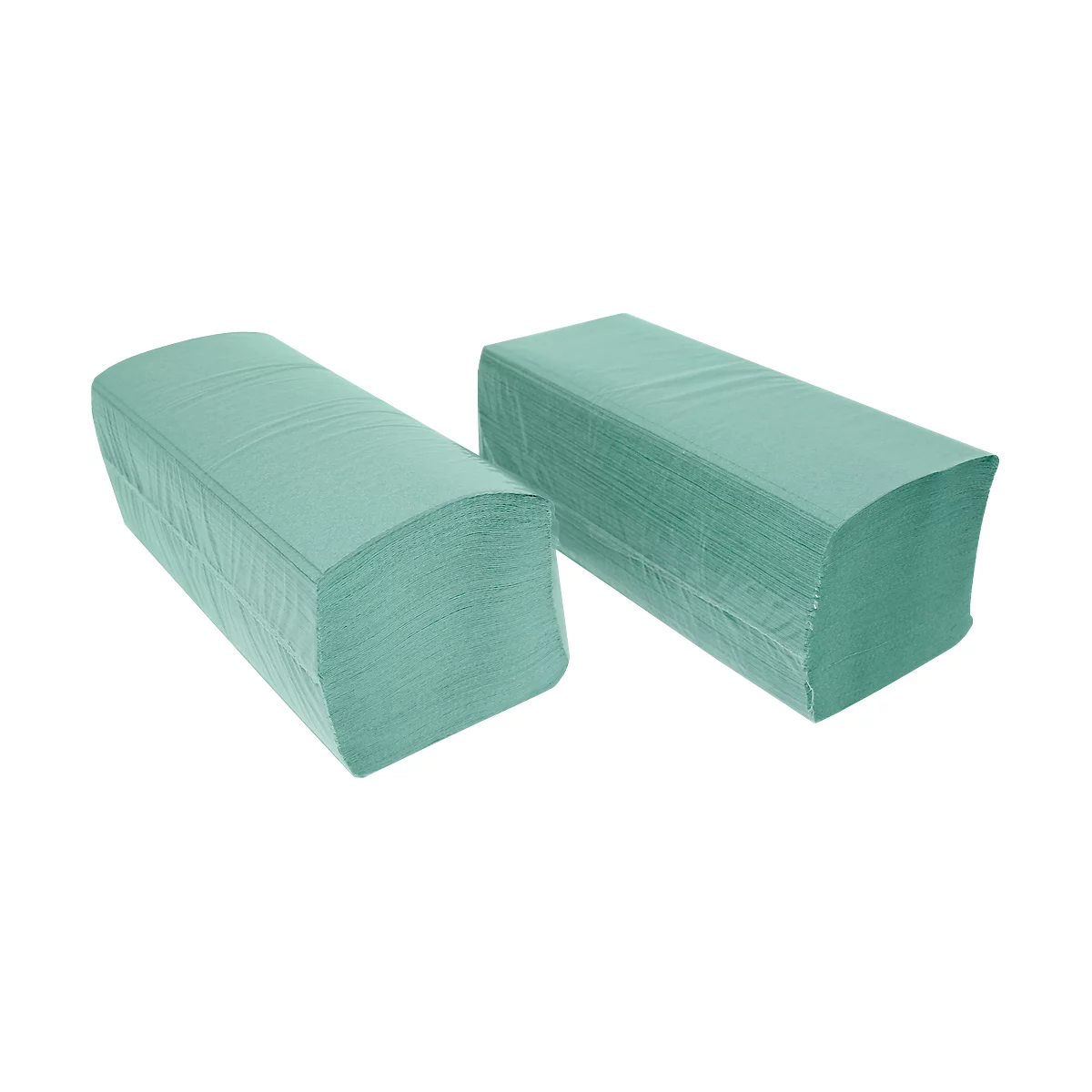 Essuie-mains - L 250 x l. 230 mm - pliage zigzag - 1 épaisseur - 5000 feuilles - vert - notre marque Schäfer Shop Pure