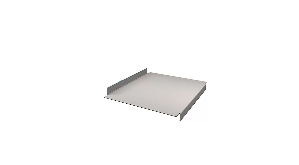 Estante universal para mesa de embalaje y trabajo Rocholz System 1200/1600/2000, hasta 25 kg, regulable en altura, An 440 x Pr 520 x Al 90 mm, gris claro