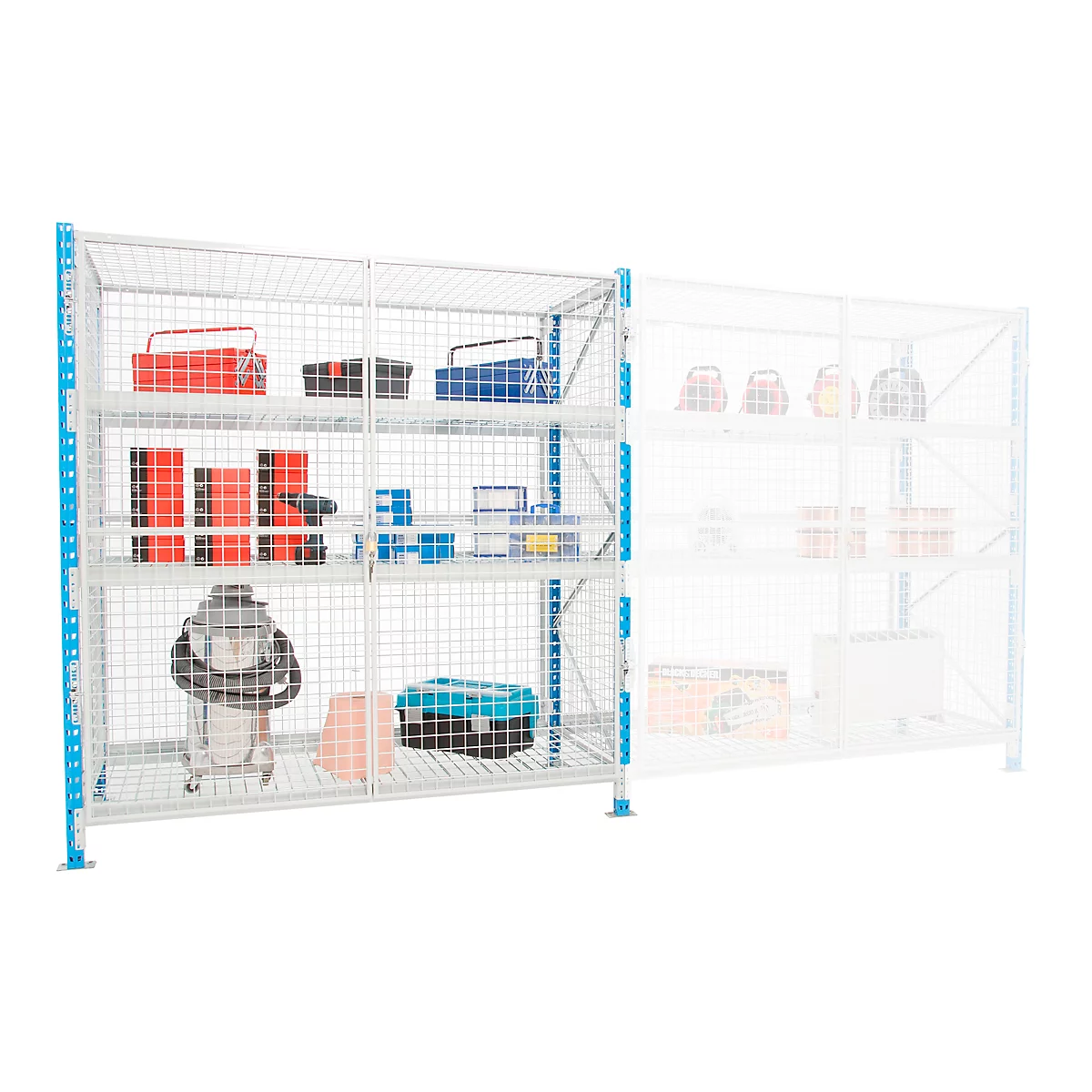 Estantería base EPSIVOL, 2000 x 1800 x 800 mm, 2 niveles