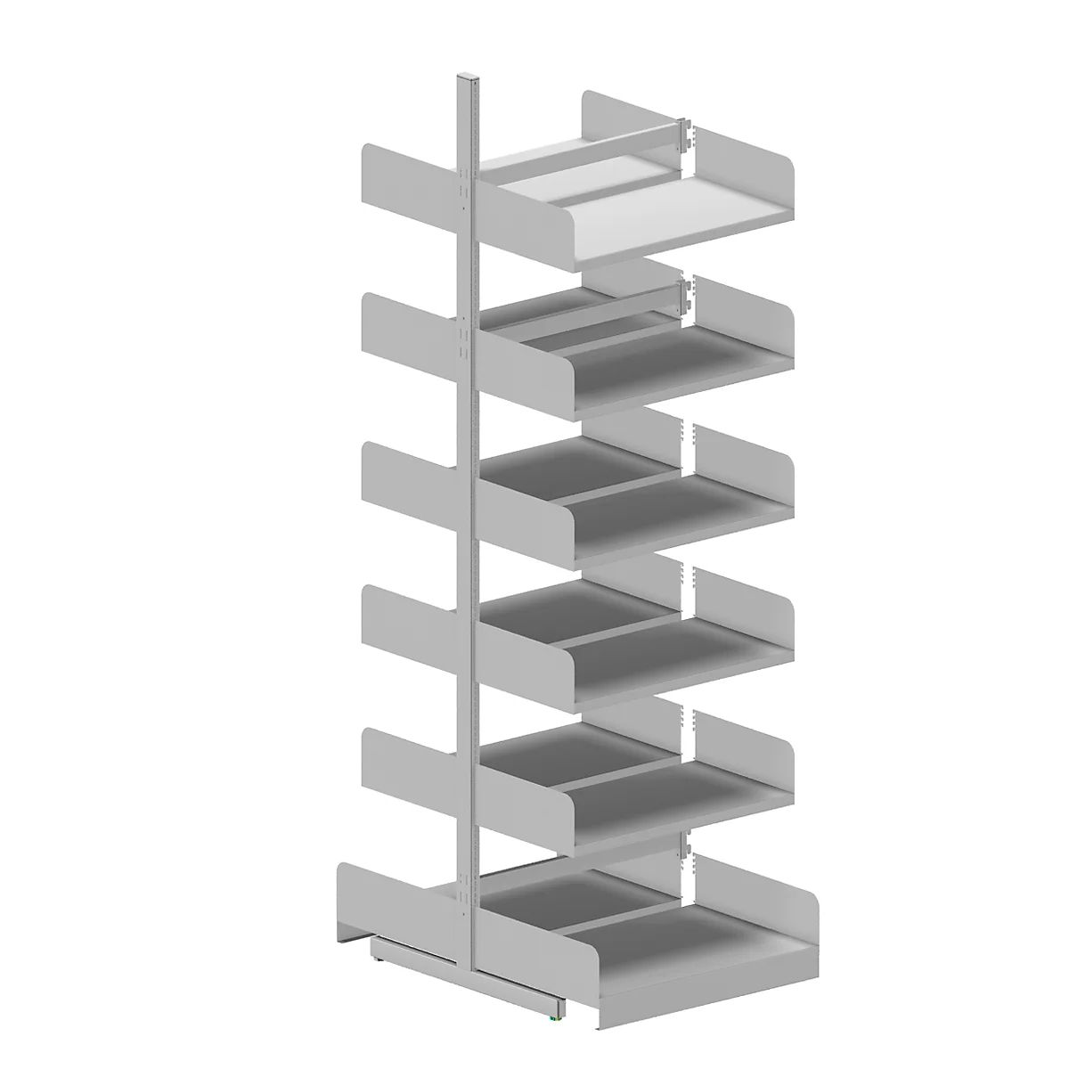 Estantería de cremallera Variabo, módulo adicional, doble lado, prof. estante 400 mm, 750 x 2500 mm