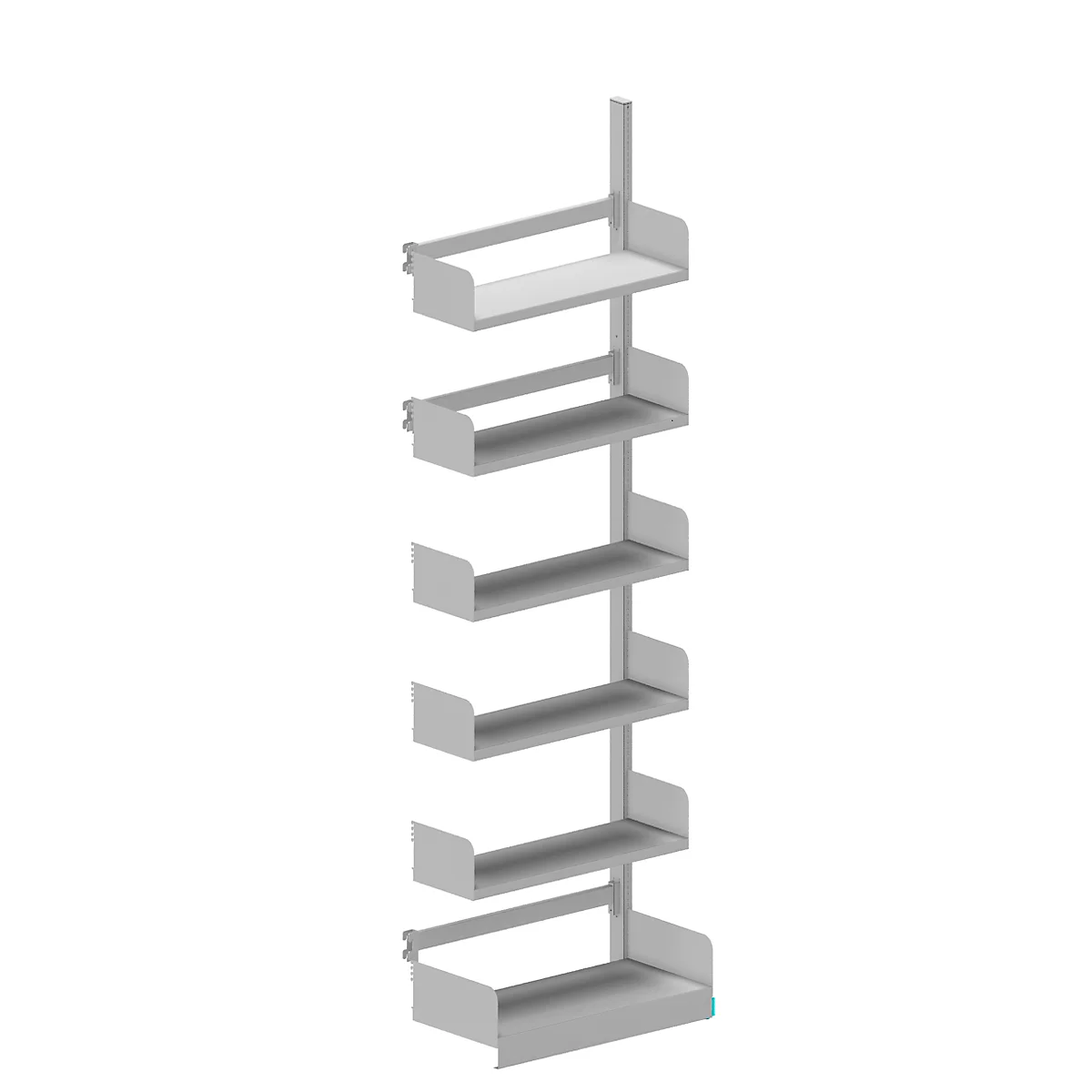 Estantería de cremallera Variabo, módulo adicional, unilateral, prof. estante 250 mm, 750 x 2500 mm