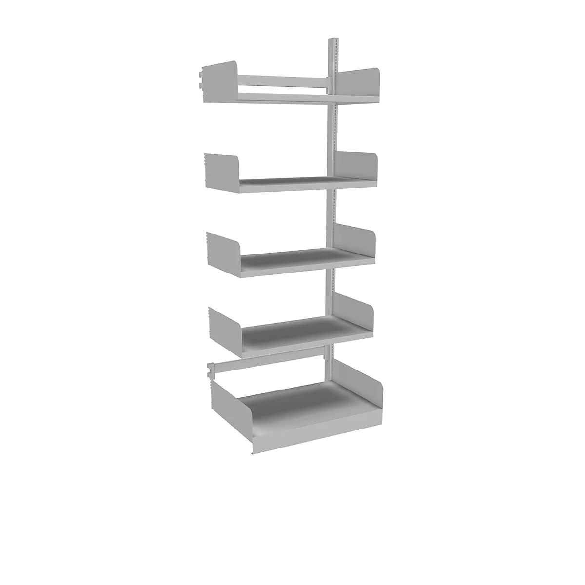 Estantería de cremallera Variabo, módulo adicional, unilateral, prof. estante 400 mm, 750 x 2000 mm