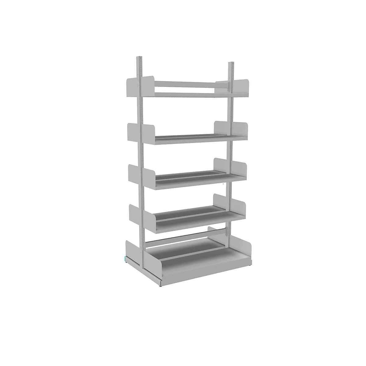 Estantería de cremallera Variabo, módulo base, doble lado, prof. estante 250 mm, 1000 x 2000 mm