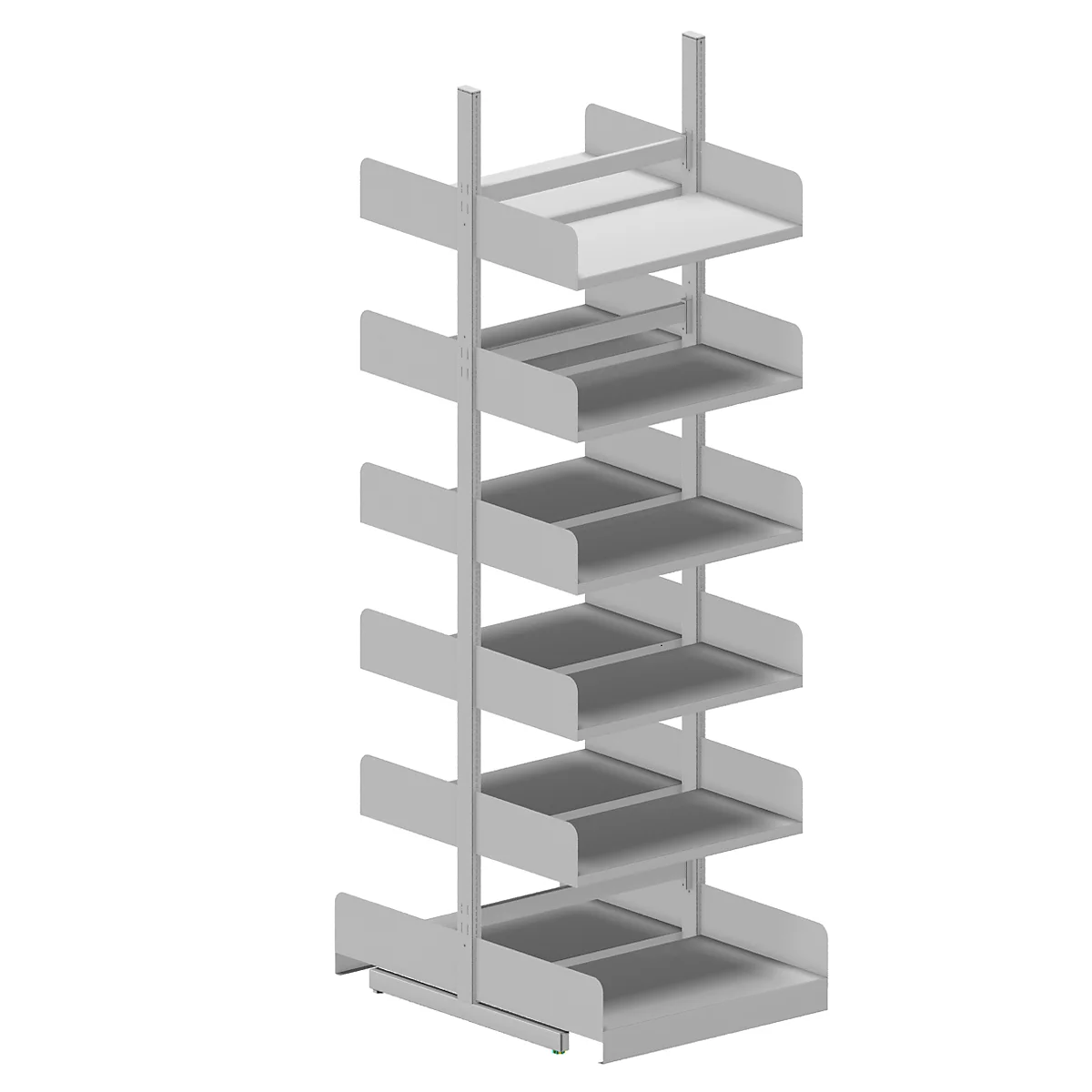 Estantería de cremallera Variabo, módulo base, doble lado, prof. estante 400 mm, 750 x 2500 mm