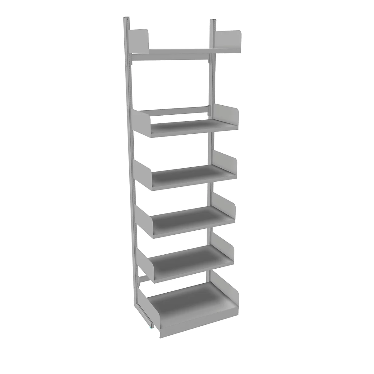 Estantería de cremallera Variabo, módulo base, unilateral, prof. estante 400 mm, 750 x 2500 mm