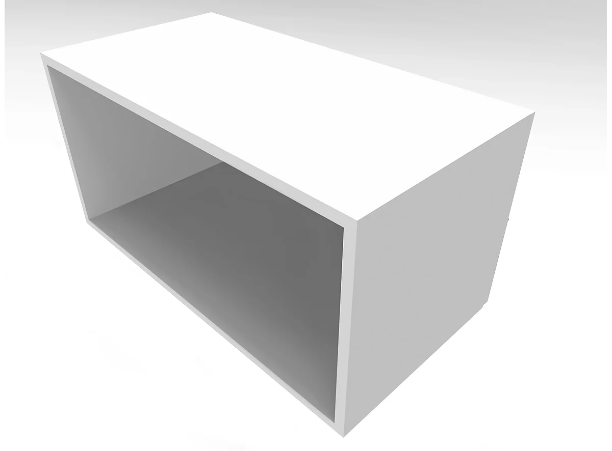 Estantería QUANDOS BOX, 1 altura de archivo, An 1000 x P 420 x Al 374 mm, blanco