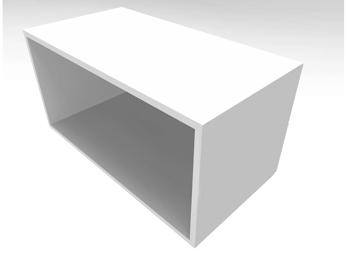 Estantería QUANDOS BOX, 1 altura de archivo, An 800 x P 420 x Al 374 mm, blanco