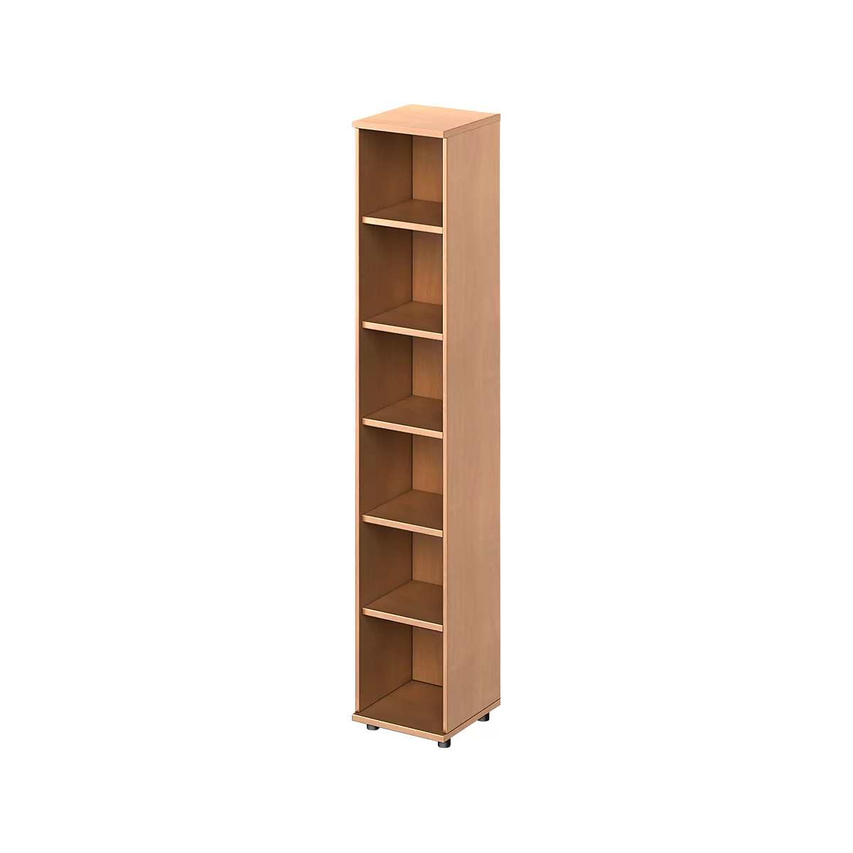 Estantería Schäfer Shop Genius TETRIS WOOD, 6 OH, altura incl. guías, ancho 400 mm, acabado de haya