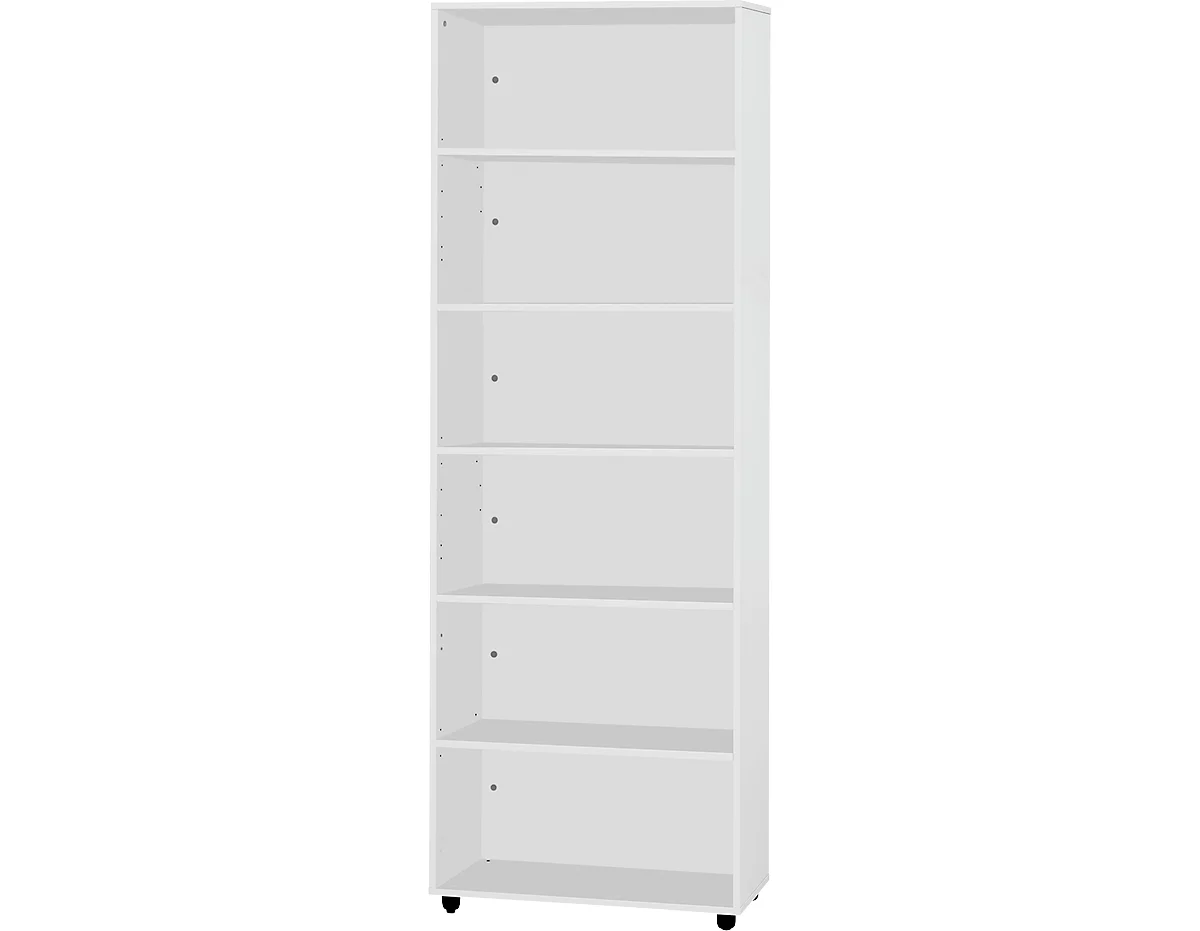 Estantería Shop Select LOGIN de Schäfer, 6 alturas de archivo, An 800 x P 420 x Al 2240 mm, gris claro/gris claro