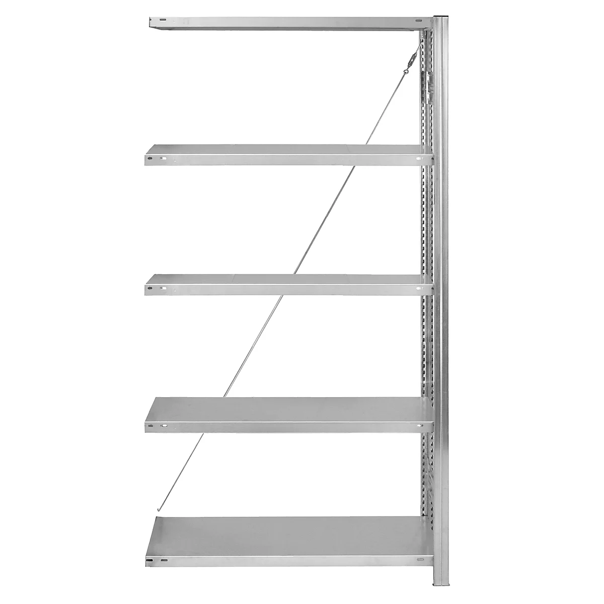 Estantería sin tornillos Orion Plus, galvanizada, ancho 1300 x fondo 300 x alto 2500 mm