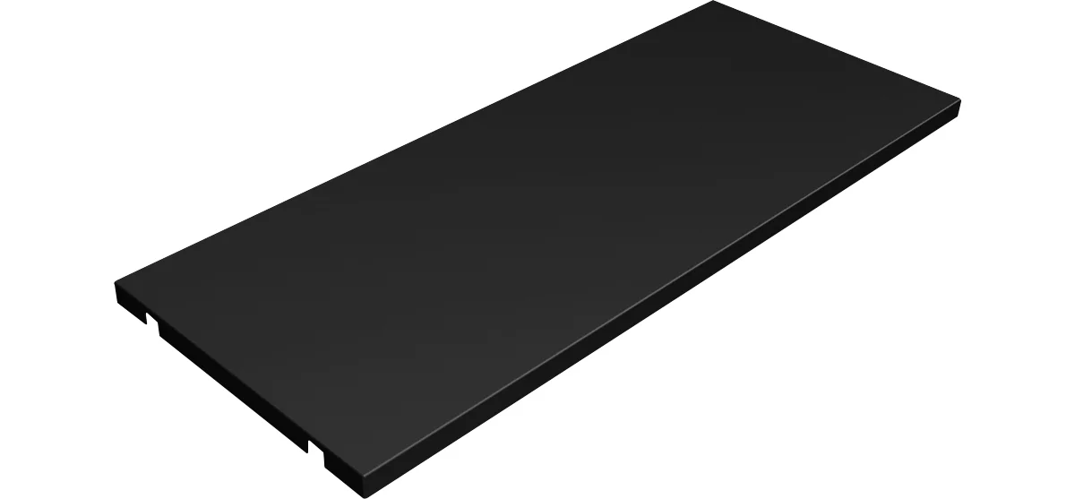 Estantes de metal, ancho 860 mm, negro, 2 por paquete