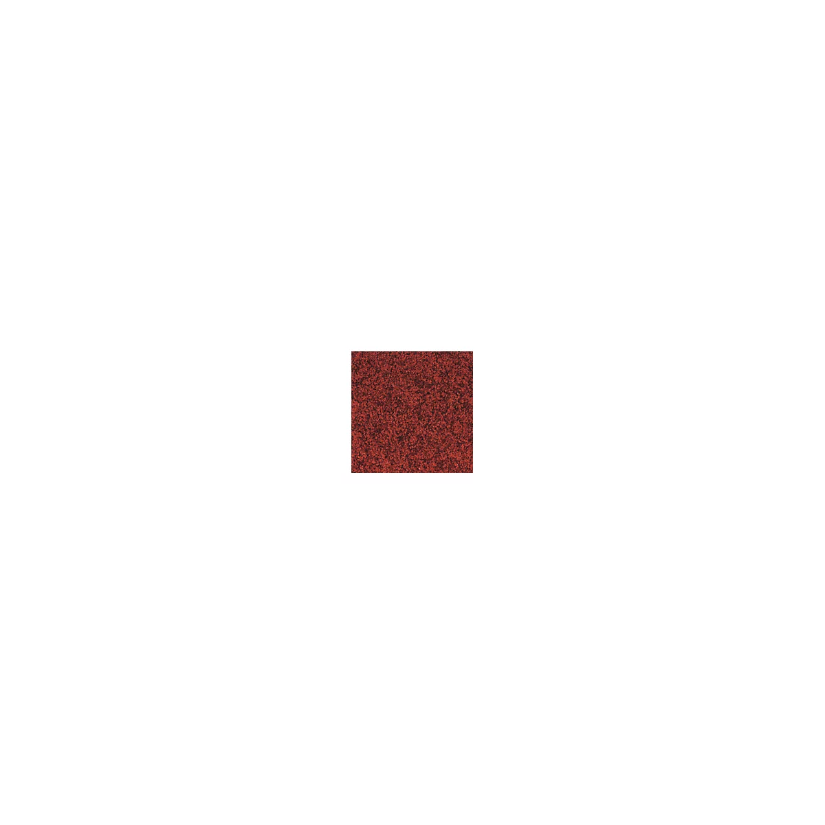 Vista de cerca de una alfombra roja con textura irregular, ligeramente granulada.
