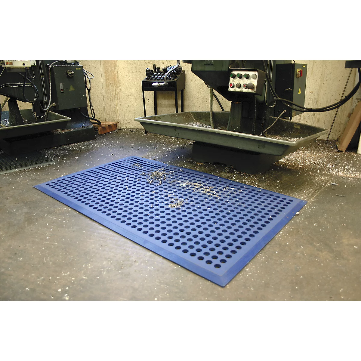 Estera de seguridad Worksafe, resistente al aceite, azul, 900 x 1500 mm