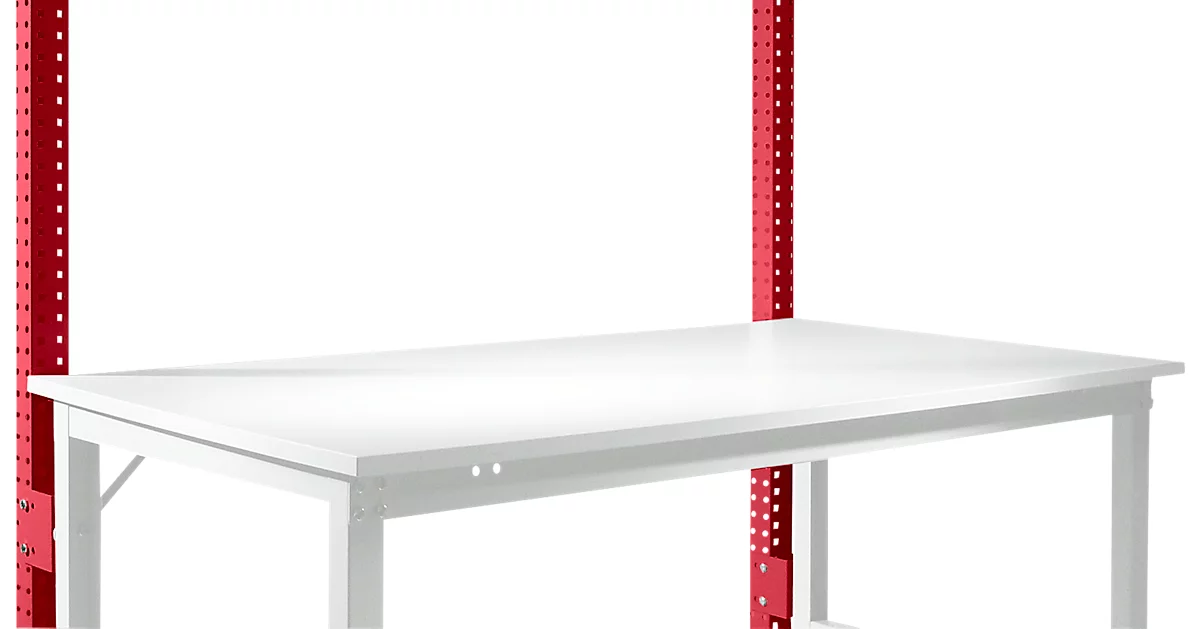 Estructura pórtica adicional, bajo, Mesa básica STANDARD mesa de trabajo/banco de trabajo UNIVERSAL/PROFI, rojo rubí