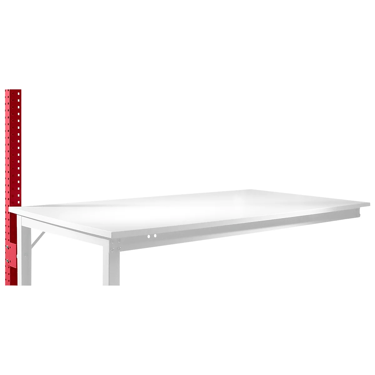 Estructura pórtica adicional, bajo, Mesa de extensión STANDARD mesa de trabajo/banco de trabajo UNIVERSAL/PROFI, rojo rubí